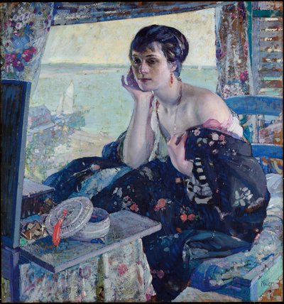 Vrouw bij een Raam door Richard Emil Miller