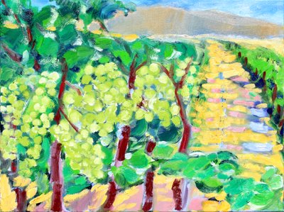 Chardonnay Druiven, Napa, 2019 door Richard Fox
