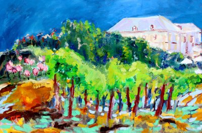 Kasteel en wijnstokken, 2017 door Richard Fox