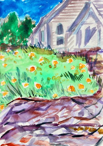 Kerk op een Heuvel, Tiburon, 2017 door Richard Fox