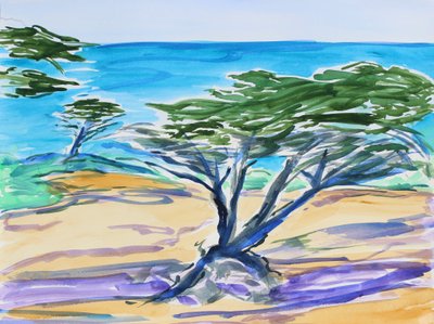 Cipresboom, Carmel Bay, 2019 door Richard Fox