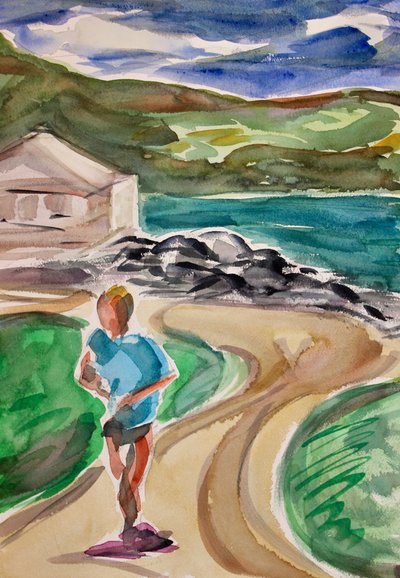 Jogger, Tiburon, 2017 door Richard Fox
