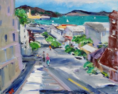 Uitzicht vanaf Russian Hill, 2020 door Richard Fox