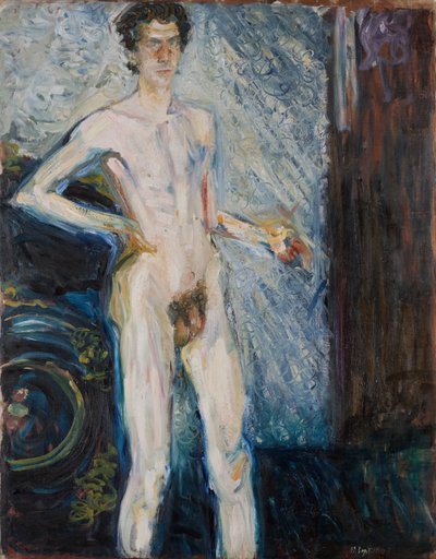 Naakt Zelfportret met Palet, 1908 door Richard Gerstl