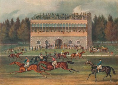 Goodwood Grand Stand. Voorbereiding op de start, 1836 door Richard Gibson Reeve