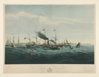 Ter herdenking van de oprichting van de stoomvaart tussen Groot-Brittannië en Amerika door Richard Gilson Reeve