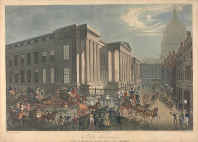 De Koninklijke Post vertrekt vanaf het Hoofdpostkantoor, Londen door Richard Gilson Reeve