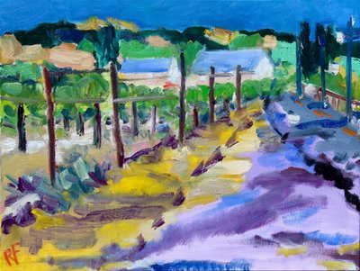 Wijngaard Buiten Santa Rosa, 2021 door Richard H. Fox