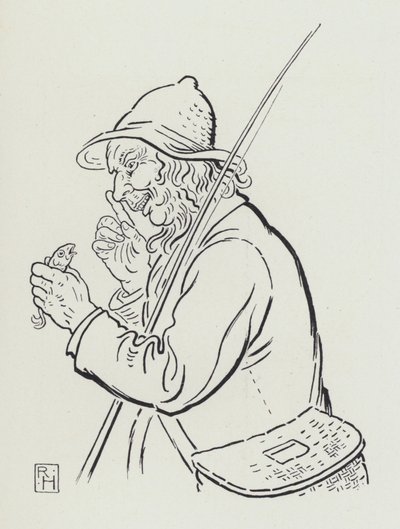 De Visser en de Kleine Vis (gravure) door Richard Heighway
