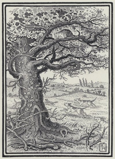 De vos en de kat (gravure) door Richard Heighway
