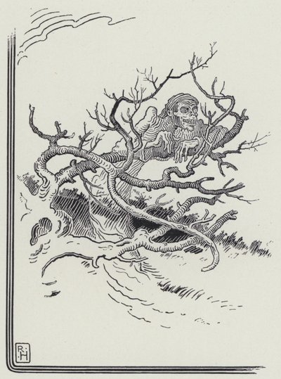 De Man en de Dood (gravure) door Richard Heighway