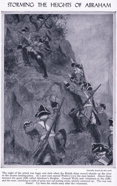 Bestorming van de Hoogten van Abraham, c.1950 door Richard Henry Brock
