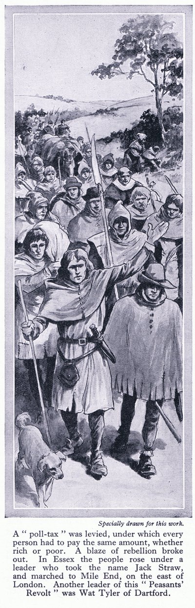 De Boerenopstand, Jack Straw en Wat Tyler, ca. 1950 door Richard Henry Brock
