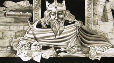 Koning Alfred was een fervent geleerde door Richard Hook