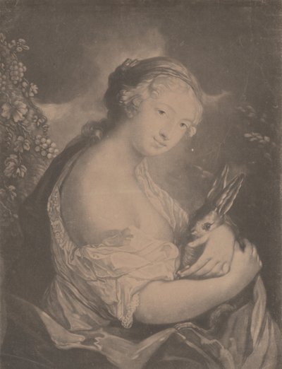 Herfst: een jonge vrouw met een konijn, 1775 door Richard Houston