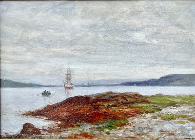 Roeien naar de kust, c.1900-10 door Richard Hubbard Arroll