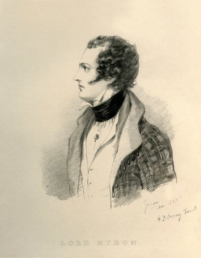 Lord Byron, 1823 door Richard James Lane