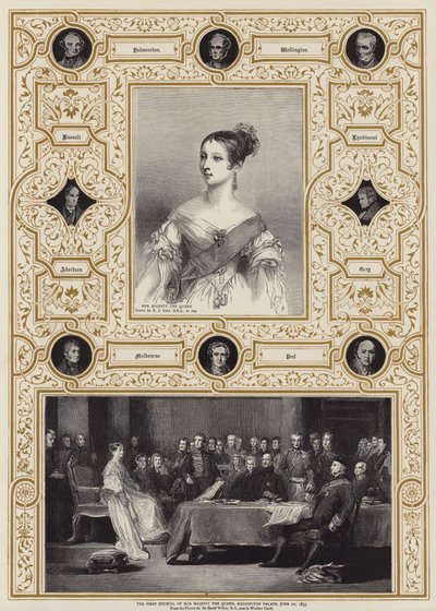 De eerste raad van Hare Majesteit de Koningin, Kensington Palace, 20 juni 1837 door Richard James Lane