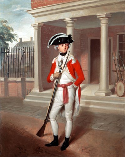 Luitenant George Belson, Korps Mariniers, Chatham, ca. 1780 door Richard Livesay