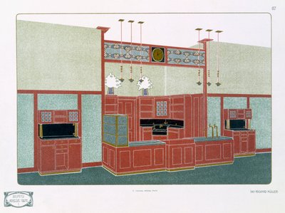 Pl 87 Moderne Architectuur I, 19e of 20e eeuw (prent) door Richard Muller