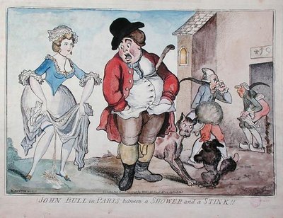 John Bull in Parijs tussen een Buien en een Stank door Richard Newton