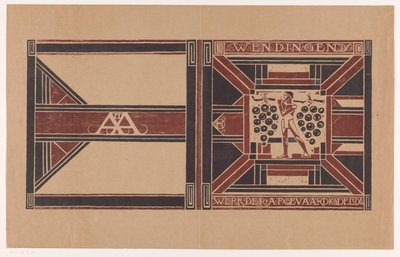 Omslagontwerp voor: Wendingen, 1921 door Richard Nicolaüs Roland Holst (signed by artist)