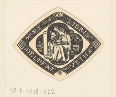 Ex libris van Delprat-Veth door Richard Nicolaüs Roland Holst