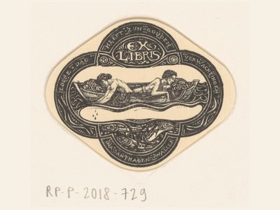 Ex libris van Ina van Eibergen Santhagens-Waller door Richard Nicolaüs Roland Holst