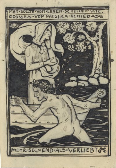 Het afscheid van Odysseus en Naussikaä door Richard Nicolaüs Roland Holst