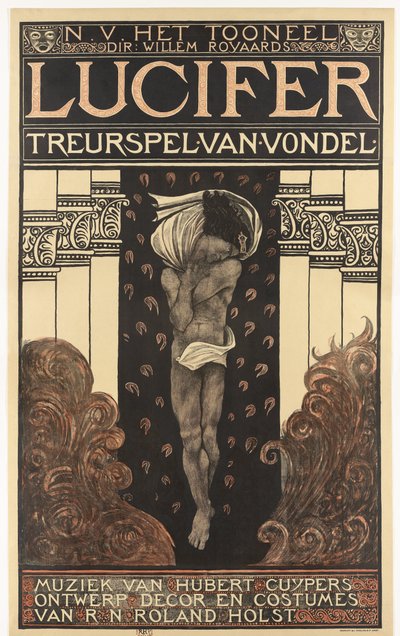 N.V. Het Toneel. Dir. Willem Royaards. Lucifer treurspel van Vondel. Muziek van Hubert Cuyper. Ontwerp, decor, kostuums van R.N. Roland Holst. door Richard Nicolaüs Roland Holst