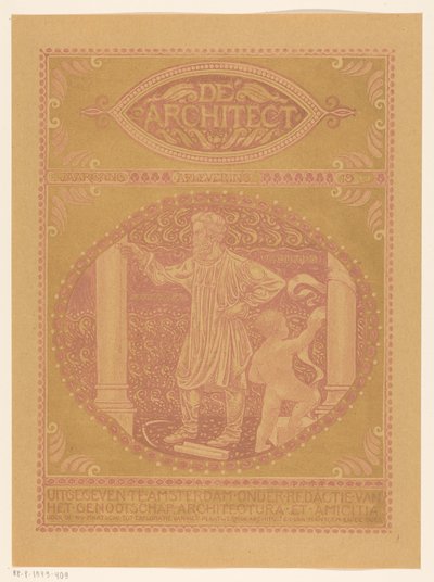 Omslagontwerp voor: De Architect, 1911 door Richard Nicolaüs Roland Holst