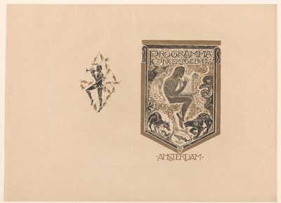 Omslagontwerp voor: Programma van het Concertgebouw Amsterdam door Richard Nicolaüs Roland Holst
