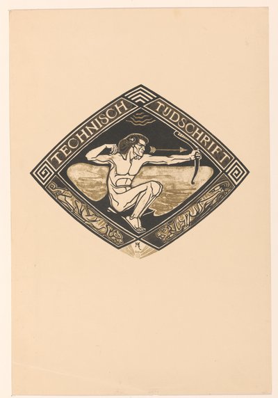 Omslagontwerp voor: Technisch Tijdschrift, 1914 door Richard Nicolaüs Roland Holst