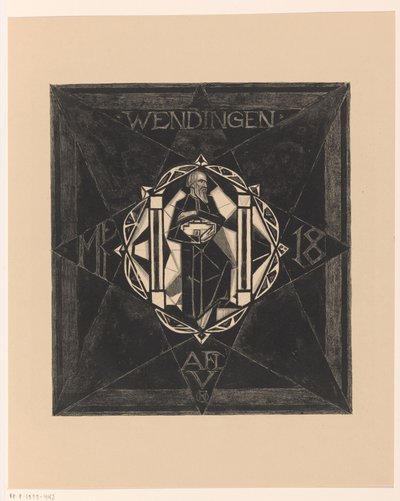 Omslagontwerp voor: Wendingen, 1918 door Richard Nicolaüs Roland Holst