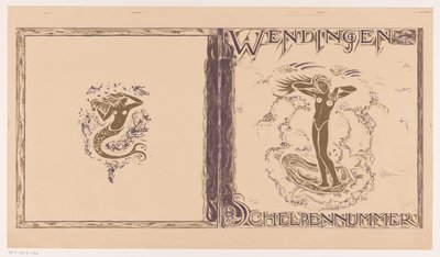 Omslagontwerp voor: Wendingen, Schelpennummer, 1923 door Richard Nicolaüs Roland Holst