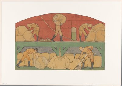 Ontwerp voor schildering in de beurs van Berlage: De Handel door Richard Nicolaüs Roland Holst