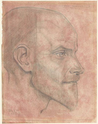 Portret van Jac. Jongert, van opzij door Richard Nicolaüs Roland Holst