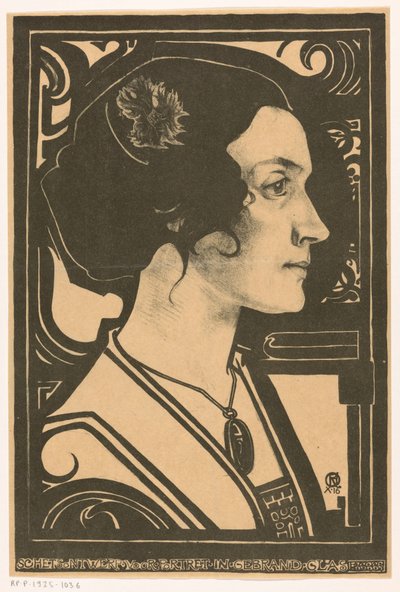 Portret van een onbekende vrouw door Richard Nicolaüs Roland Holst