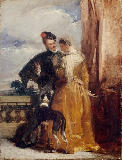 Amy Robsart en de Graaf van Leicester door Richard Parkes Bonington