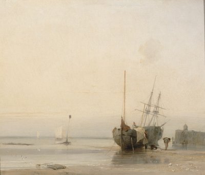 Pier van Calais, Frankrijk door Richard Parkes Bonington