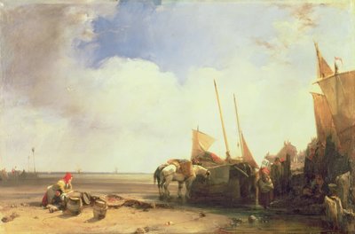 Kustscène in Picardië, c.1826 door Richard Parkes Bonington