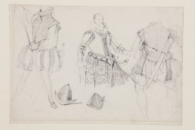 Kostuumstudies door Richard Parkes Bonington