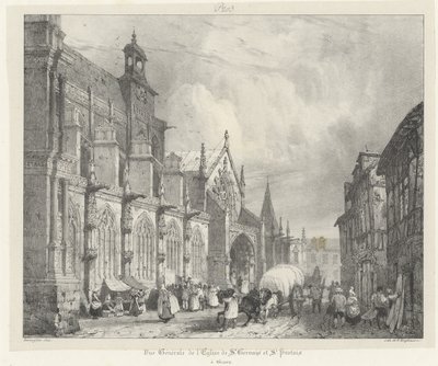 Algemeen zicht op de kerk van St. Gervais en St. Protais uit 