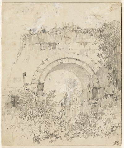 Ruïnes van boog door Richard Parkes Bonington