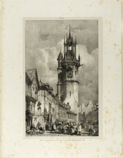 Grote klokkentoren door Richard Parkes Bonington