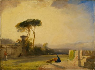 Uitzicht op de Gronden van een Villa nabij Florence, 1826 door Richard Parkes Bonington