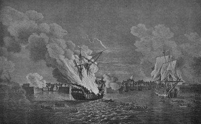Cutting-out Affair bij Louisbourg, c1760 door Richard Paton