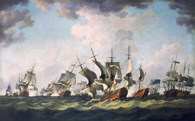 De Slag bij Quiberon Bay, 20 november 1759 door Richard Paton