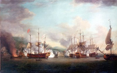 De verovering van Port Louis (Haïti) op 8 maart door Richard Paton