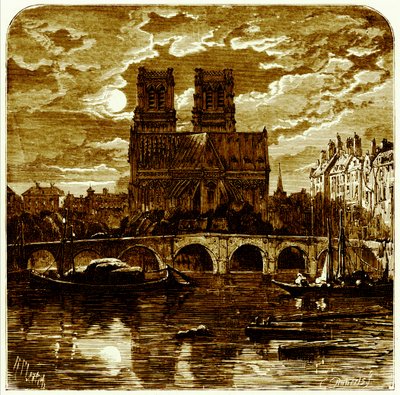 Kathedraal van Notre Dame, illustratie uit 